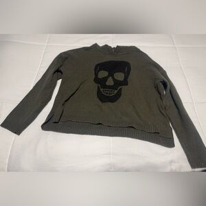 Women's Olive Skull Sweatshirt